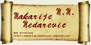 Makarije Medarević vizit kartica